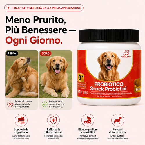 TICALBAK™ — Addio Prurito e Pancia Sensibile.