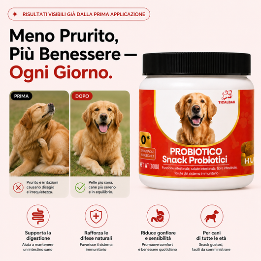 TICALBAK™ — Addio Prurito e Pancia Sensibile.