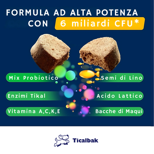 TICALBAK™ — Addio Prurito e Pancia Sensibile.
