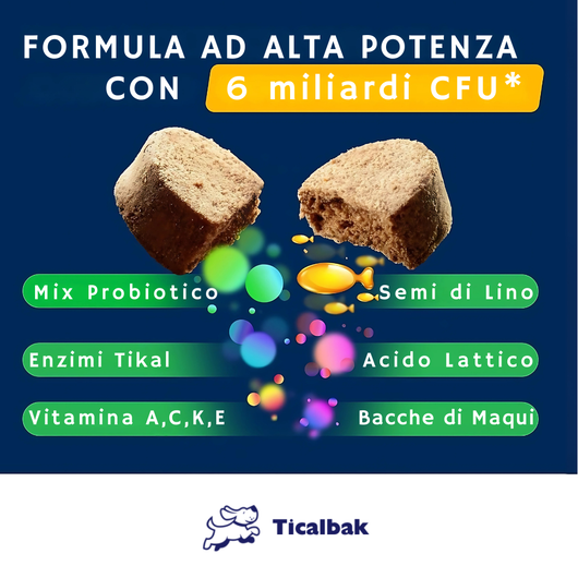 TICALBAK™ — Addio Prurito e Pancia Sensibile.